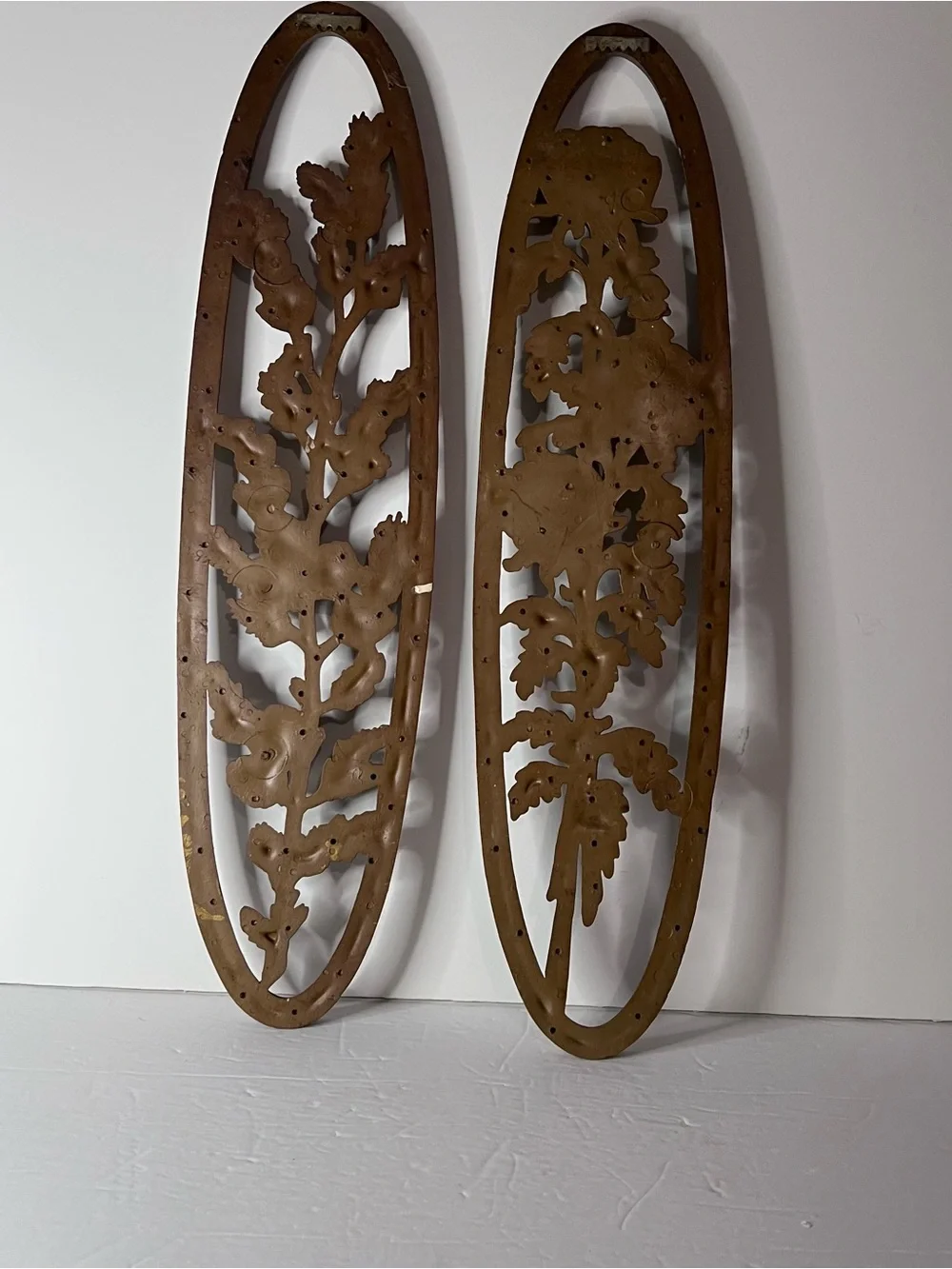 Vintage Burwood 3D Wall Art Hollywood Regency Acorns Floral 21.5" x 5.5" Read - Picture 6 of 8